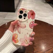 Pink Orchid Design Phone Case, Compatible With 16 Pro/15/14/13/12/11 - White - View 6
