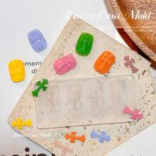 1 khuôn silicon dập nổi 3D hình chữ thập, dụng cụ tạo hình gel 3D phổ biến, khuôn gel mềm trong suốt, dễ tháo lắp, có thể tái sử dụng và bền, giúp khắc 3D nhanh chóng cho người mới bắt đầu, dụng cụ tạo hình trang trí đầu ngón tay đa năng cho tiệm nail. - Nhiều màu - Xem 8