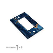 1/2 Pcs Blue Marble Pattern Light Switch Decorative Wall Plate, Suitable For Kitchen And Bathroom - A - View 13