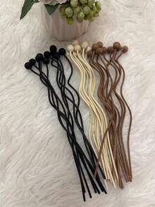3/5pcs Set Fragrance Diffuser Rods, Unique Design, 100% Natural Rattan, Wooden Beads, Fragrance Sticks, Large S-Shape, Woven Material, Decorative Home Accessory - Multicolor - View 30