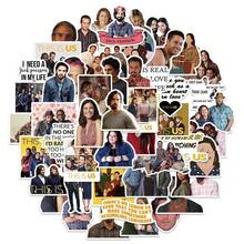 10 cái/gói 50 tờ hình dán lấy cảm hứng từ phim truyền hình "This Is Us" để dán lên vali, điện thoại, sổ tay. - Nhiều màu - Xem 2