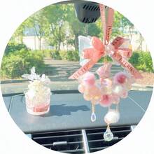Crystal Rearview Mirror Hanging Accessory, Cute Colorful Deer Charm, Auspicious Car Decor, Rear View Mirror Pendant Ornament, Suitable For Girls - Multiple Styles - View 2