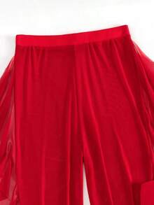 Swim Conjunto de bikini separado de 3 piezas, inalámbrico, para verano 2025 - Rojo - Ver 7