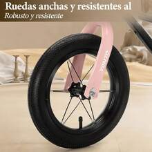 Bicicleta de Equilibrio para Niños de 2-5 Años, Bicicleta Sin Pedales con Asiento 2 Niveles Ajustable, Luz, Manubrio Puede Rotar en 360 ° , LIantas Anti punción y Inflable de 12 Pulgadas - Amarillo - Ver 6