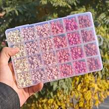 24孔粉色和28孔蓝色字母珠手链制作套装，DIY珠宝工艺套装 - 彩色 - 查看 11