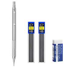 Bút chì cơ cao cấp, thân kim loại trọng tâm thấp, ngòi 0.3 0.5 0.7 0.9 2.0mm có thể thay ruột, đầu nhọn, thích hợp viết, vẽ, phác thảo, dùng trong trường học, văn phòng, cho nghệ sĩ. - Nhiều kiểu dáng - Xem 15