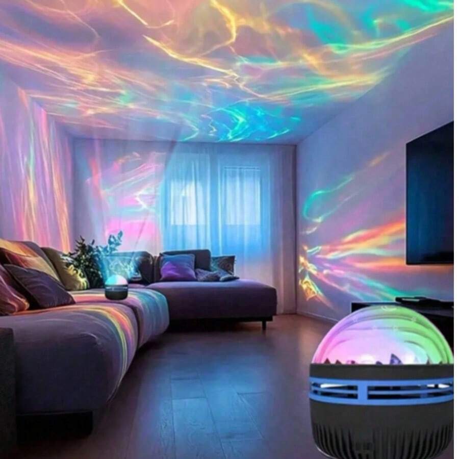 1件升級版經典星空投影燈 LED旋轉天花板燈，USB供電多色浪漫小夜燈，附遙控器，適用派對、節日、情人節、臥室、房間、生日裝飾臥室燈