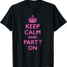 Keep Calm And Party On T-Shirt - Black - View 1