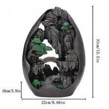 Lư hương trầm chảy ngược cỡ lớn, sang trọng, thích hợp cho nhà ở, văn phòng, phòng khách, lư hương trầm chảy ngược vùng núi cao, lư hương trầm hương gỗ đàn hương, vật trang trí bể cá đa chức năng sáng tạo trong nhà. - 1PC - Xem 11