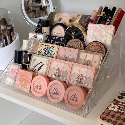 Multi-Tier Makeup Storage Shelf Large Capacity Cosmetic Organizer Rack For Dresser Bathroom Vanity