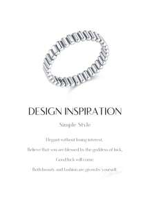 MODIAN 925 Sterling Silver Vintage Delicate Geometric Stackable Rings, Retro Daily Elegant Jewelry Gift For Women - Silver - View 8