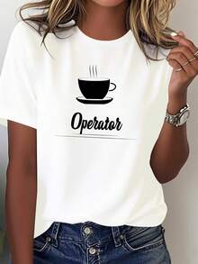Camiseta de trabo para operadora, cómoda y de pura calidad para mujer - Blanco - Ver 2