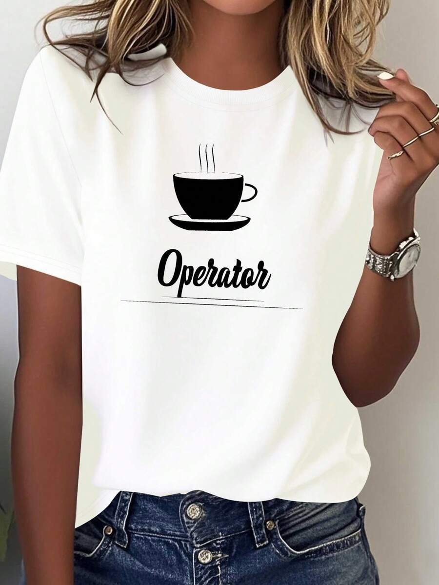 Camiseta de trabo para operadora, cómoda y de pura calidad para mujer