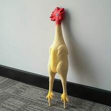 Large Dog Chicken-Shaped Latex Squeaky Toy - Durable Chew Toy For Giant Pets, Interactive Pet Teething Toy - Random - View 4