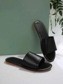 Women's Slippers, Soft Bottom Beach Shoes, New Summer Women's Shoes - Black - View 4