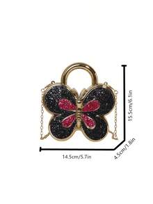 Bolso de mano de mariposa de acrílico de moda, nuevo bolso de hombro cruzado con cadena y embrague para mujeres - Multicolor - Ver 2