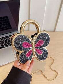 Bolso de mano de mariposa de acrílico de moda, nuevo bolso de hombro cruzado con cadena y embrague para mujeres - Multicolor - Ver 4