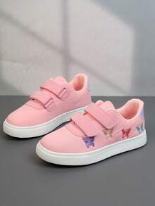 1 Pair Lace-Up Design Breathable Comfortable Canvas Shoes Suitable For Girls Back To School, Suitable For Spring And Autumn - Pink - View 6