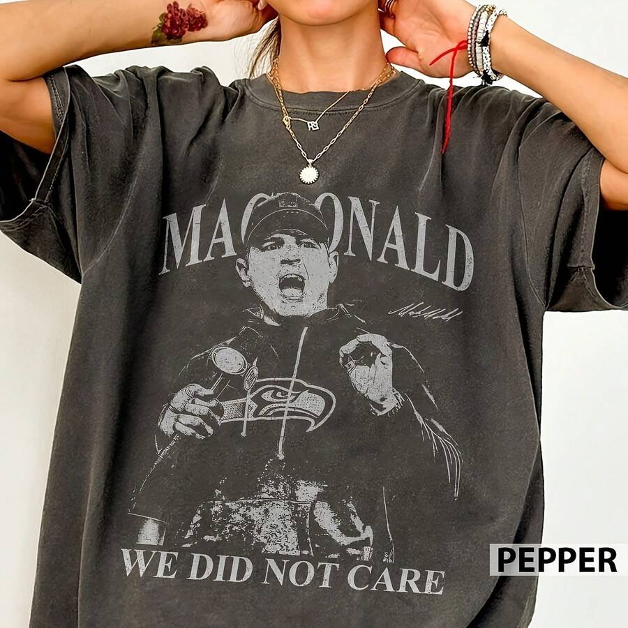 Mike Macdonald We Did Not Care Football Shirt - Black - View 1