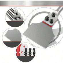 Metallmeißel, Fliesenmeißel, 300 x 100 mm, ideal kompatibel mit dem SDS-Plus-Schlaghammer. – Ausgestattet mit robusten Klingen aus einer speziellen Legierung und einem komfortablen, rutschfesten Griff entfernt er effizient Klebstoffe, Farbe, Rost und Schweißspritzer. - A - Übersicht 5