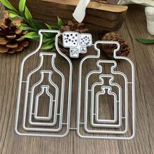 Summer Bottle Shaped Cutting Die Card Making Summer Soda Cutting Die DIY Handmade Scrapbook Journal Embossing Decorative Paper Art Decoration - Silver-white - View 5