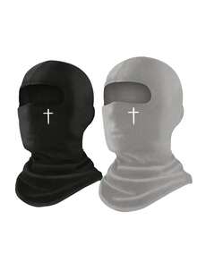 1/2pcs Unisex Balaclava Hat, Solid Color & Printed Design, Breathable Moisture-Wicking Face Mask, Suitable For Cycling, Hiking, Climbing, Sports And Outdoor Activities - Style E - View 16