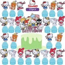 Bộ 25 món trang trí bánh kem chủ đề động vật dễ thương, các loại phụ kiện trang trí bánh cupcake hình nhân vật khác nhau, thích hợp cho trang trí tiệc sinh nhật. - ổ cắm điện hình bánh hoạt hình 2 - Xem 14