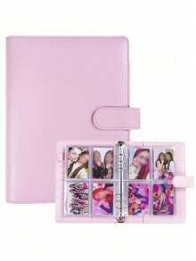 1 Set Premium Multifunctional A5 Photo Album, Fashionable Album Design, Compact And Durable Organizer, PU Leather Loose-Leaf Binder Cover, Suitable For Daily Planning And Recording, Office Supplies, Back To School, Study Supplies - Multicolor - View 12