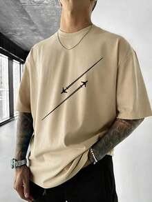 Simple Studio | Minimalist Printed Short Sleeve T-Shirt For Men | Suitable For Summer Wear | Comfortable And Breathable | Style - Black - View 6