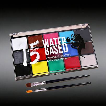 15 Colors Watercolor Paint Set, Pearl & Metallic Shades For Art Painting