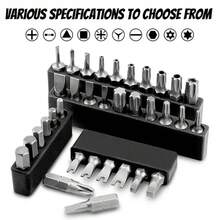 7/11PC S2/CRV 25mm Screwdriver Bit Set with Plum Blossom Hex Head Adapter for Electric Drill Hand Screwdriver. - Juego S2 PH 8 en 1 - Ver 3