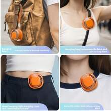 Portable Quiet Bladeless Clip-On Fan, USB Rechargeable 3-Speed Adjustable, Hands-Free Body Cooling For Outdoor Workers, Students, Sports Enthusiasts In Summer - 其他 - 查看 11