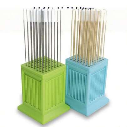 1set Stainless Steel Corn Fixer, Small Yellow Corn Fork For Barbecue,Can Be Used For Fixing Various Fruits, Vegetables, Meats, And Is A Must-Have For Barbecue,Kitchen Accessories, Kitchen Small Tools, Used For Making Various Party, Gathering, Carnival Food, Home Decoration, Kitchen Decoration, Party Decoration