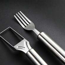 不锈钢西瓜切片器、西瓜块切割器、西瓜果肉分离器、西瓜球挖取器、夏季西瓜食用工具 - 彩色 - 查看 10