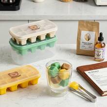 1/2/3pcs 8 Grids Plastic Ice Mold With Lid, Reusable Fruit & Beverage Ice Tray, Beer Refrigeration Tool, Suitable For Refrigerator Ice Maker In Kitchen, Restaurant,Bar - View 4