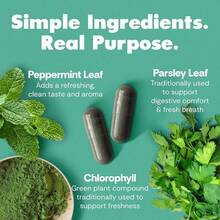 Chlorophyll Capsules – Daily Detox & Digestive Support Supplement – Helps Support Gut Health, Bloating Relief, Energy Balance & Healthy Glowing Skin – Vegan Chlorophyll Capsules For Women - 1-pack - View 3