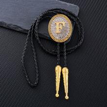 1 chiếc cà vạt kim loại tròn màu vàng, 26 chữ cái từ A đến Z, cà vạt kiểu bolo, phụ kiện cà vạt cho phù rể, tiệc tùng, đám cưới, phong cách miền Tây, cà vạt cao bồi đường phố dành cho nam giới, món quà lý tưởng. - Cà vạt Poirot hình bầu dục hai màu, 26 chữ cái từ A đến Z. - Xem 17