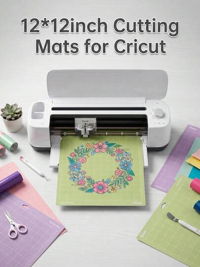 Bộ 4 tấm lót cắt thay thế kích thước 12*12 inch, phù hợp với máy Maker 3/Maker 4/Maker/Explore 3/Explore 4/Air 2/One, áp dụng cho các dòng máy Explore và Maker, thích hợp cho các sản phẩm thủ công và quà tặng DIY.