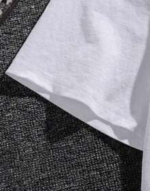 1 pieza de camisa holgada de gran tamaño con estampado FAITH para mujer - Tela casual, cómoda para todas las estaciones, top festivo para vacaciones. 180g 100% algodón, los estampados están completamente impresos. Unisexo. - Blanco - Ver 3