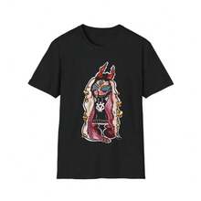 Unisex T-shirt Streetwear Bunny Unisex T-shirt, T-shirt med originaldesign, Grafisk, Söta kanin-T-shirts för män, herr-T-shirts, herrkläder, herrset, herr-T-shirt, herrartiklar, vardagsklänningar för kvinnor, damset, eleganta blusar, dam-T-shirts, damklänning - Svart - Visa 6
