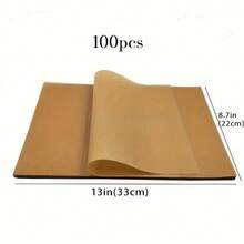 SOKANY 50/100pcs Disposable Air Fryer Parchment Paper Liners, Waterproof, Oil-Proof, Non-Stick, Easy To Clean, Suitable For Baking, Roasting, Frying And Steaming, Natural Unbleached Color, Essential Accessory For Home Kitchen And Air Fryer - Camel - View 13