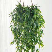 1件人造植物，吊掛式植栽盆，壁掛式裝飾架，適用於室內外，客廳架子裝飾，家居裝飾，房間裝飾，花園裝飾，牆面裝飾 - 綠色 - 查看 4