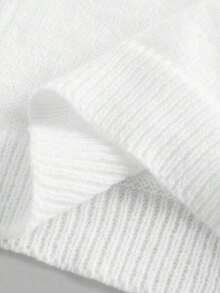 Cárdigan de mujer de manga larga, cuello redondo, suelto y corto, de unicolor, cómodo y acogedor, ideal para el uso diario, en color amarillo mantequilla para otoño/invierno - Blanco - Ver 5