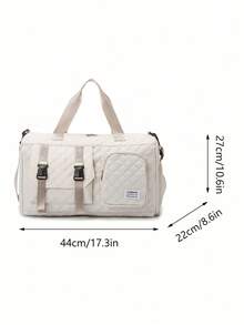 This 3-In-1 Wet/Dry Separation Gym Bag/Shoe Compartment Travel Bag Features A Detachable Shoulder Strap, Is Made Of Oxford Cloth, And Is Spacious And Portable, Perfect For Overnight Trips. - Multicolor - View 9