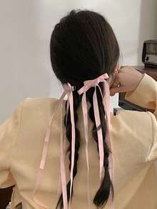 24件（4套）女士发饰 - 星星蝴蝶结芭蕾舞风格蝴蝶结发夹，双马尾发带，仙女甜美蝴蝶结发夹，适合日常佩戴，可爱，旅行，生日礼物 - 彩色 - 查看 4