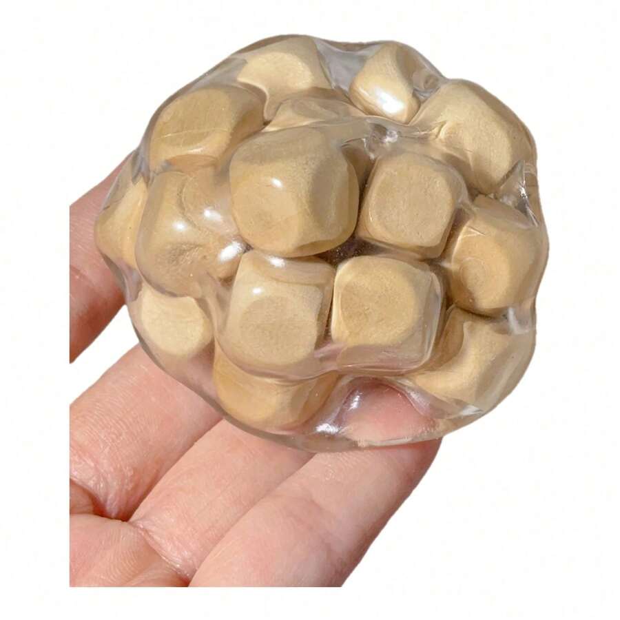 Magical To The Touch, The Wooden Stress-Relief Noisy Ball Is A Great Relaxation Companion. It Is Handmade DIY, A Sensory Game Ball, And Is Ideal As A Gift For Adults, Suitable For Home, Office, And Executive Desks. It Is A Shape-Shifting Squeeze Toy,Wooden Baoding Balls, Meditation Spheres, Hand Exercise Balls, Relief Wood, Relaxation Spheres, Mindfulness Tool,  Sensory Sound Balls, Dexterity Trainers, Acoustic Therapy Balls, Holistic Hand Balls, Natural Wood Massagers,  Chill Orbs, Hand Fidgets, Stress Busters - Một quả bóng gỗ thủ công - Xem 1