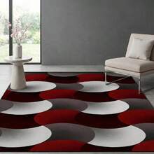Casa Laura Enxovais Soft Flannel Rug In Modern Prints 2.00 X 1.50 - Various Colors - GEOMETRIC BURGUNDY - View 4