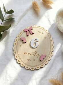 Wooden Double-Sided Milestone Sign Set, Interchangeable Milestone Cards Set, Double-Sided Baby Milestone Birth Announcement Board, Newborn 1-12 Months Photo Props, Numbered Month Growth Commemorative Photo Props, These Photo Prop Cards Are Perfect For Announcing Pregnancy Or Announcing The Arrival Of Your Baby, Newborn Welcome Sign - Multicolor - View 5