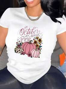Camiseta Casual de Manga Corta para Mujer 1 Pieza 100% Algodón Pesado - Cuello Redondo Cómodo, Tops Suaves y Adorables - Negro - Ver 7