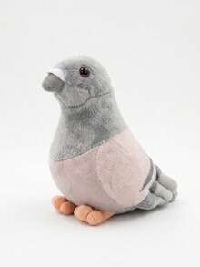 Muñeco de peluche realista de paloma, animal de peluche suave de paloma gris, muñeco de peluche de ave adorable y realista, decoración de escritorio cómoda, compañero de peluche esponjoso de ave, regalo de decoración del hogar único para amantes de las aves - Multicolor - Ver 4